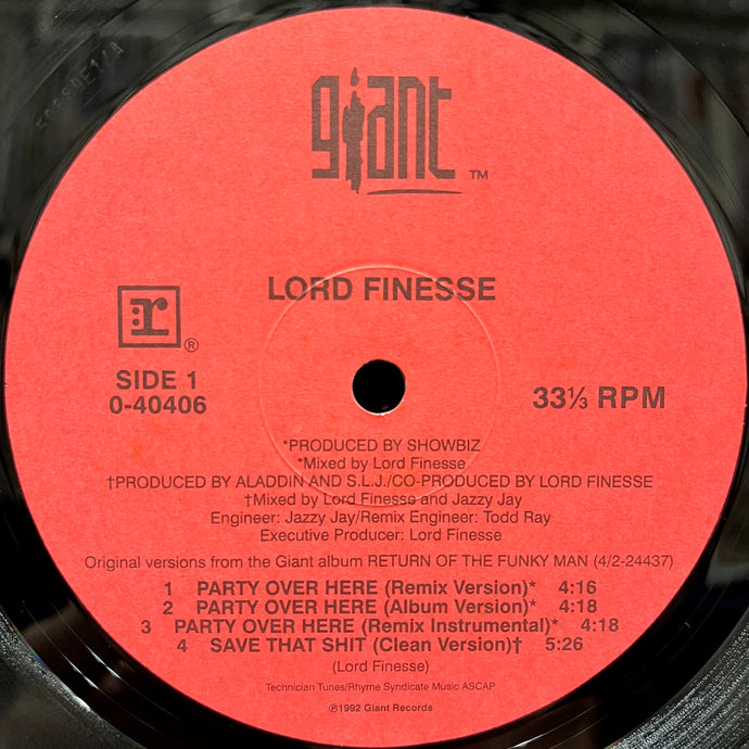 LORD FINESSE / Party Over Here (Reissue, 12inch) – TICRO MARKET