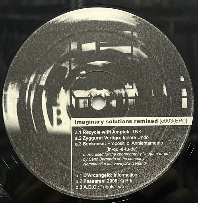 ENTROPIA / Imaginary Solutions Remixed (Eclectic – e003EPr, 12inch