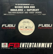 BEENIE MAN - INDIA.ARIE / Bad Man Bizness / Video (Remix) (Fubu – UNIR 20622-1, 12inch)