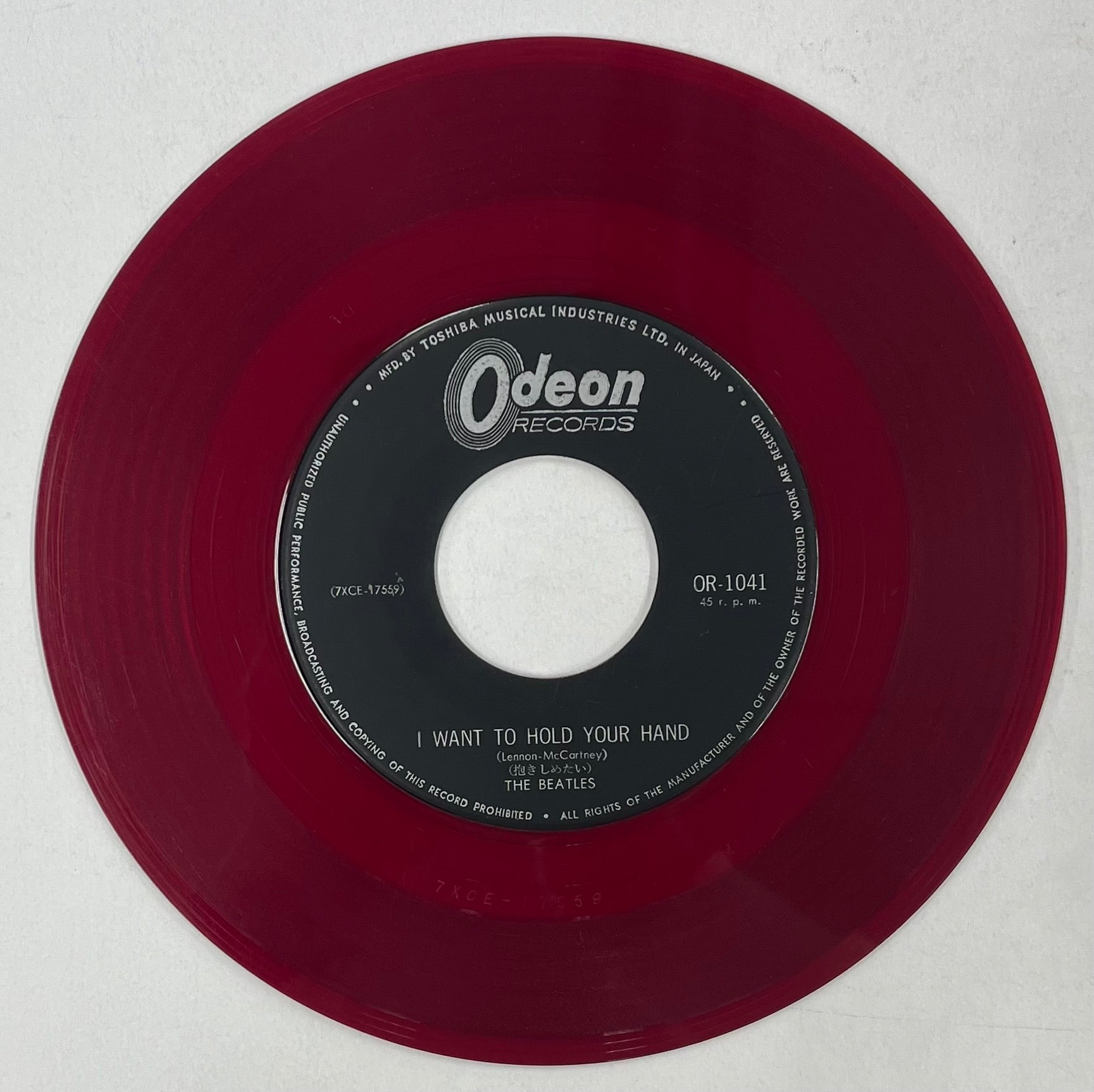 ビートルズ ●抱きしめたい アップル (赤盤) AR-1041 BEATLES / I Want To Hold Your Hand 抱きしめたい (赤盤 Red Vinl
