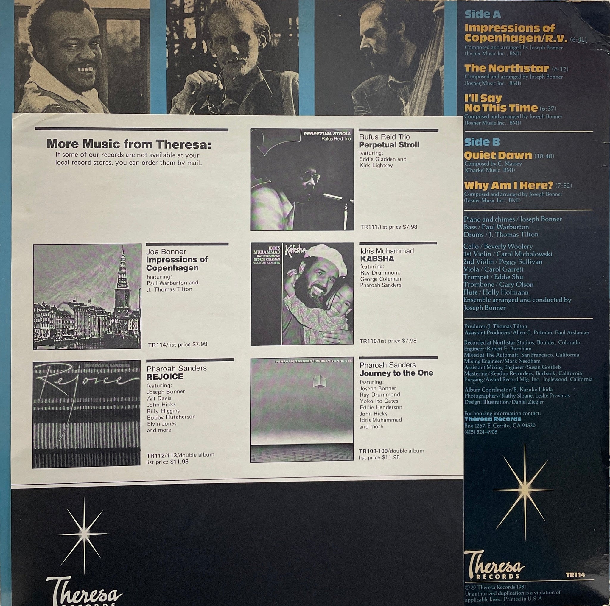 JOSEPH BONNER / Impressions Of Copenhagen ( Theresa Records