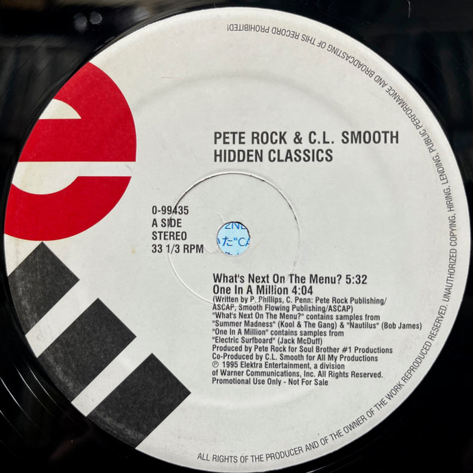 PETE ROCK & C.L.SMOOTH / Hidden Classics (0-99435, 12inch
