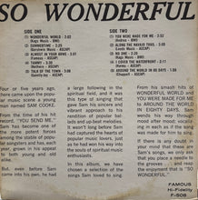 画像をギャラリービューアに読み込む, SAM COOKE / So Wonderful ( Famous – F-508, LP)
