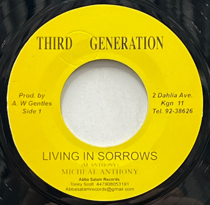 MICHAEL ANTHONY / Living In Sorrows (Third Generation, 7inch