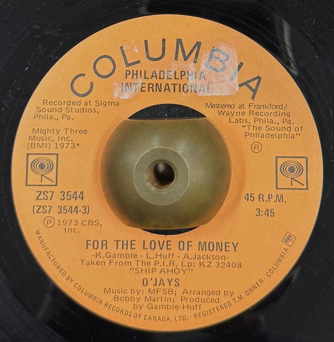 洋楽 O'JAYS / For The Love Of Money / People Keep Tellin' Me ( Columbia