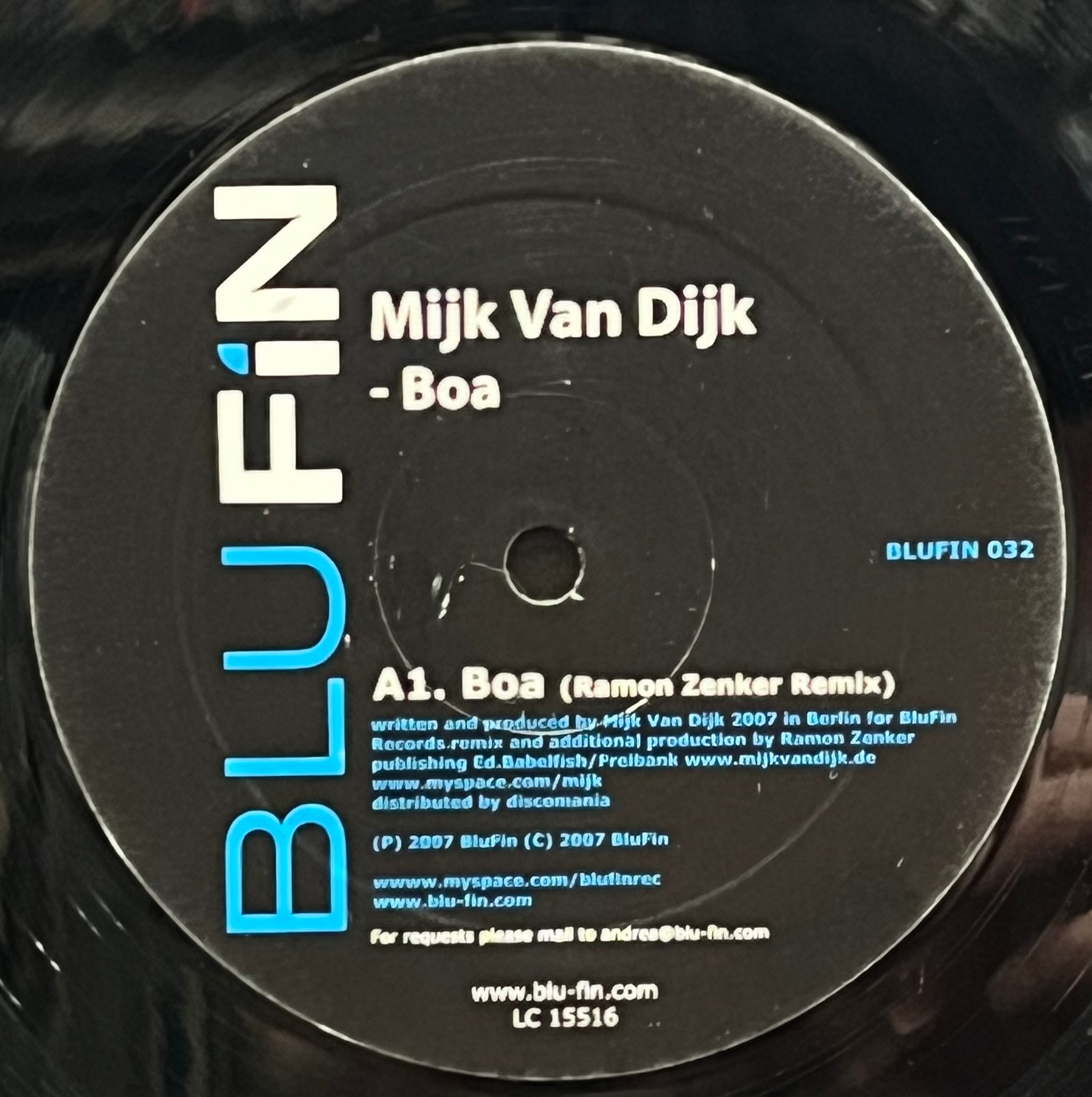 MIJK VAN DIJK / Boa (Blu Fin – BLUFIN 032, 12inch) – TICRO MARKET