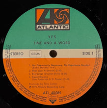画像をギャラリービューアに読み込む, YES / Time And A Word ( Atlantic – ATL 40 085, LP)

