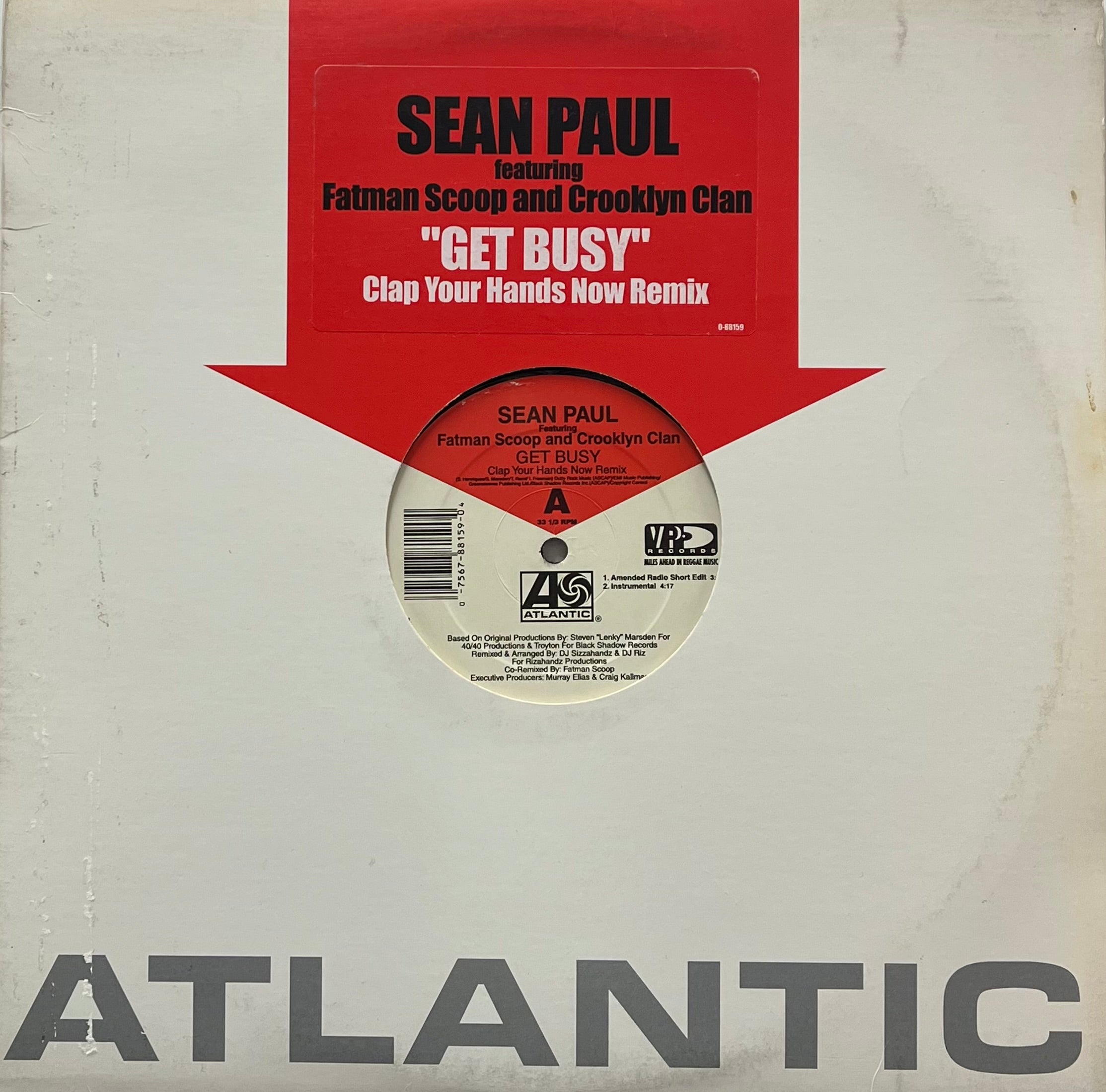 SEAN PAUL / Get Busy (Clap Your Hands Now Remix) ( Atlantic – 0