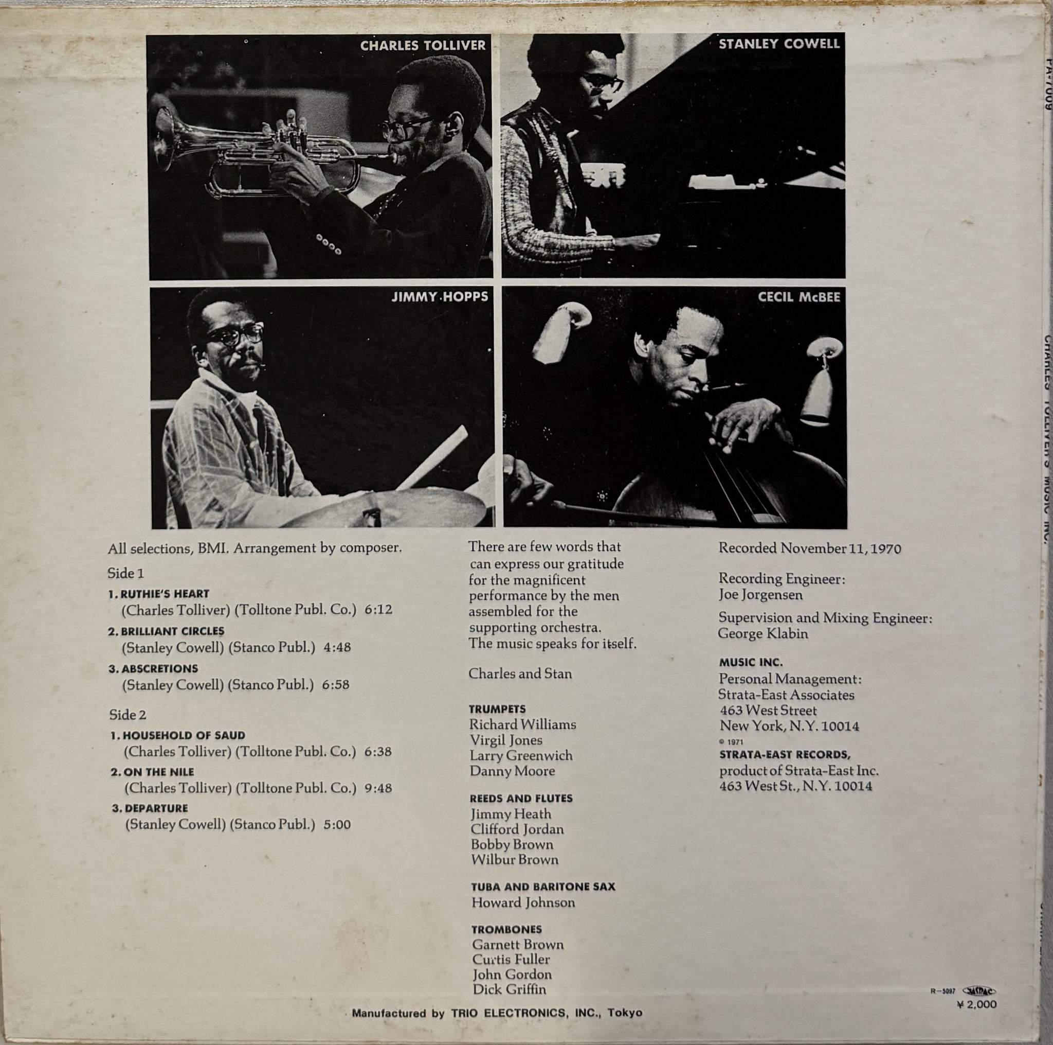 MUSIC INC. / Music Inc. ( Trio Records – PA-7009, LP) – TICRO MARKET