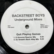 BACKSTREET BOYS / Quit Playing Games (Underground Mixes) JDAB-42461-1, 12inch