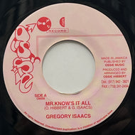 GREGORY ISAACS / Mr. Know's It All (Ossie Records – OM008, 7inch)