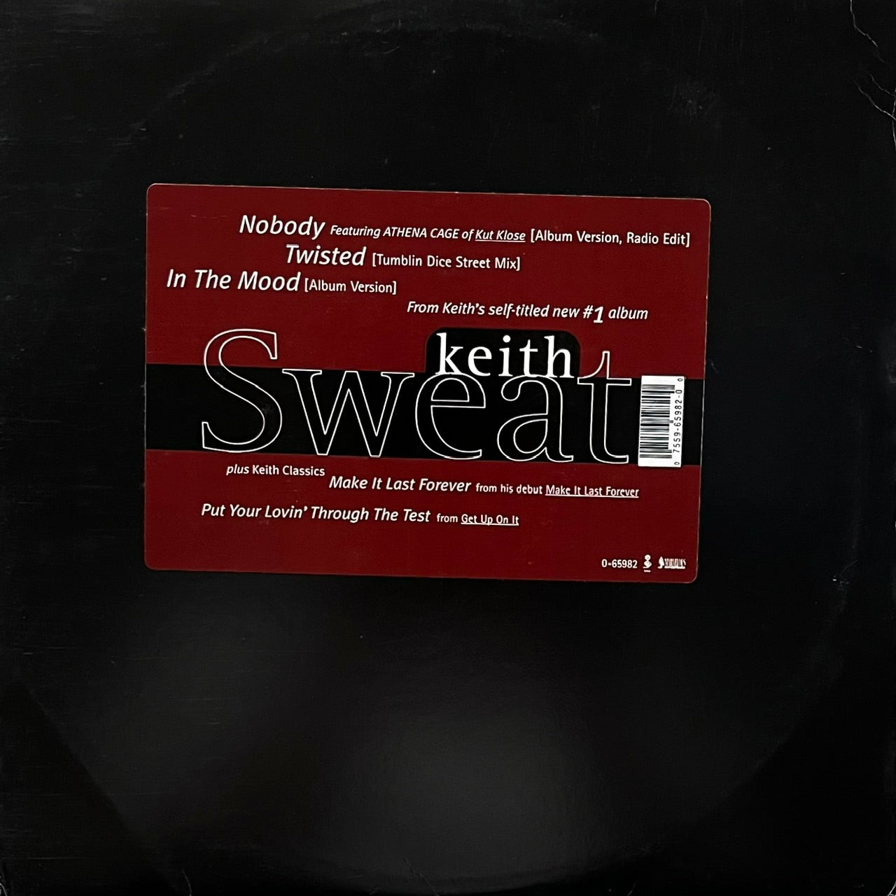 KEITH SWEAT / Nobody / Twisted / In The Mood (0-65982, 12inch