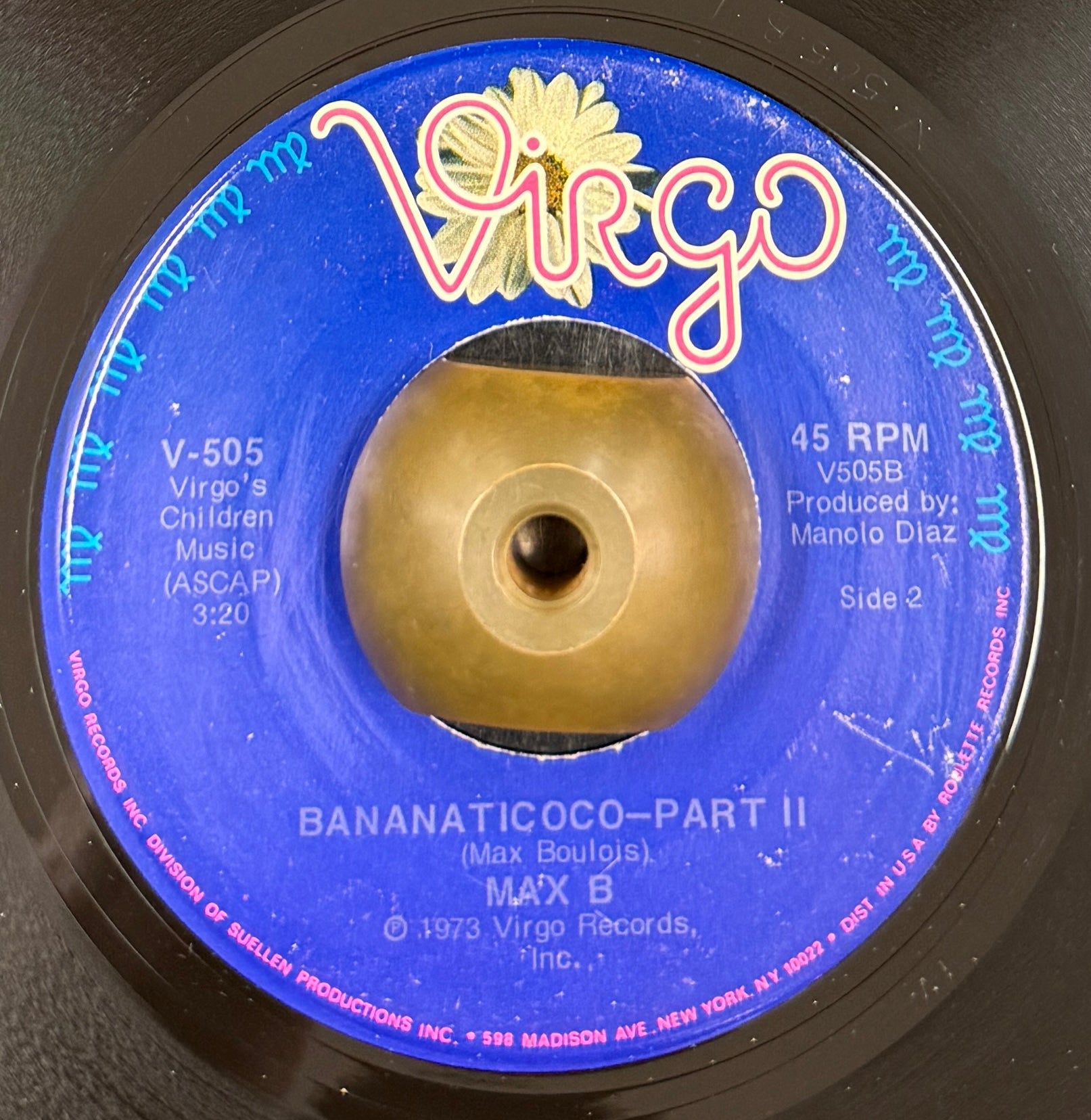 Max B / Bananaticoco ( Virgo – V-505, Vinyl, 7inch) – TICRO MARKET