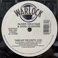OLIVER CHEATHAM & JOCELYN BROWN / Turn Out The Lights / Somebody Else's Guy (WAR-083, 12inch)