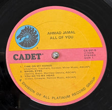 画像をギャラリービューアに読み込む, AHMAD JAMAL / All Of You (Cadet – LPS-691, LP)
