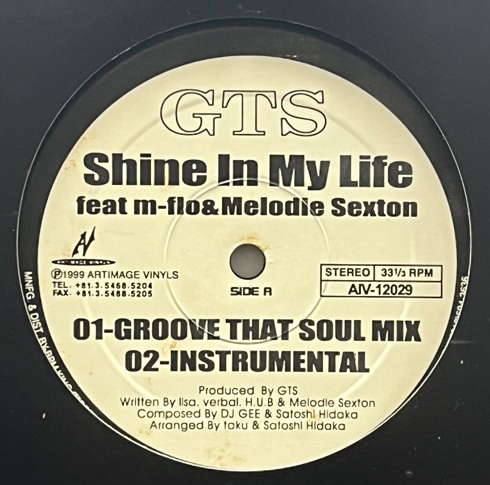 GTS / Shine In My Life / Fantasy (Artimage Vinyls – AIV-12029 