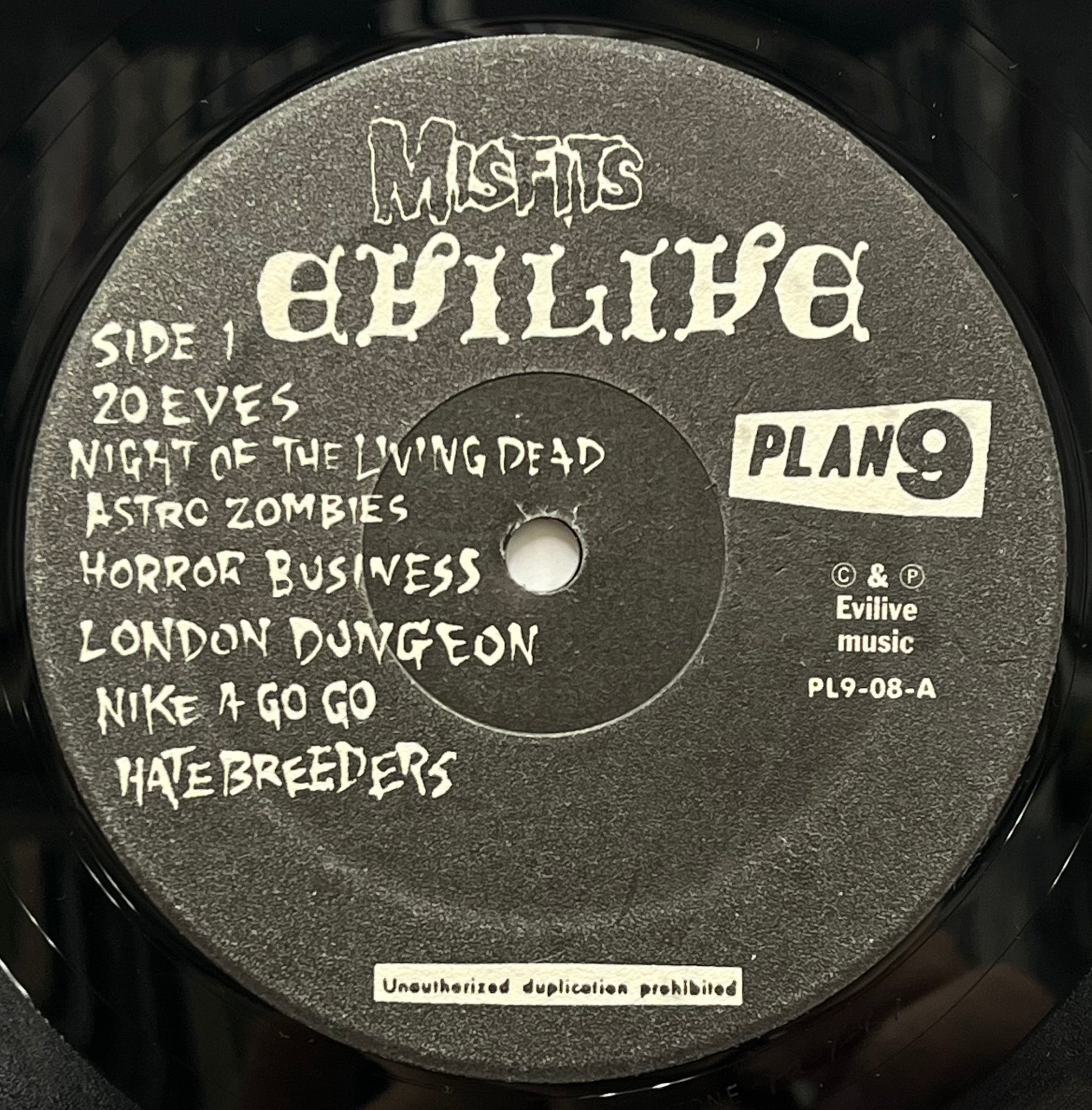 MISFITS / Evilive (Plan 9 – PL9-08, LP) – TICRO MARKET