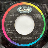 PEABO BRYSON & ROBERTA FLACK  / Tonight, I Celebrate My Love (B-5242, 7inch)