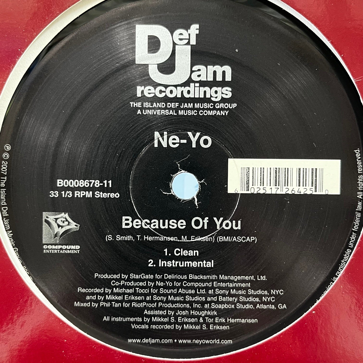 NE-YO / Because Of You (DEFR 16708-1, 12inch) – TICRO MARKET