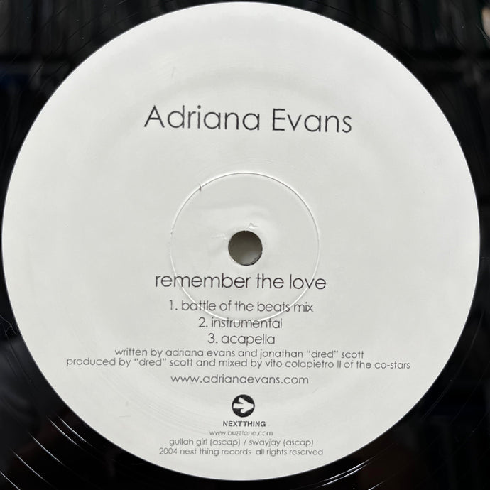 ADRIANA EVANS / Remember The Love (NTR1001, 12inch) – TICRO MARKET