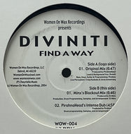 DIVINITI / Find A Way (Women On Wax Recordings – WOW 004, 12inch)