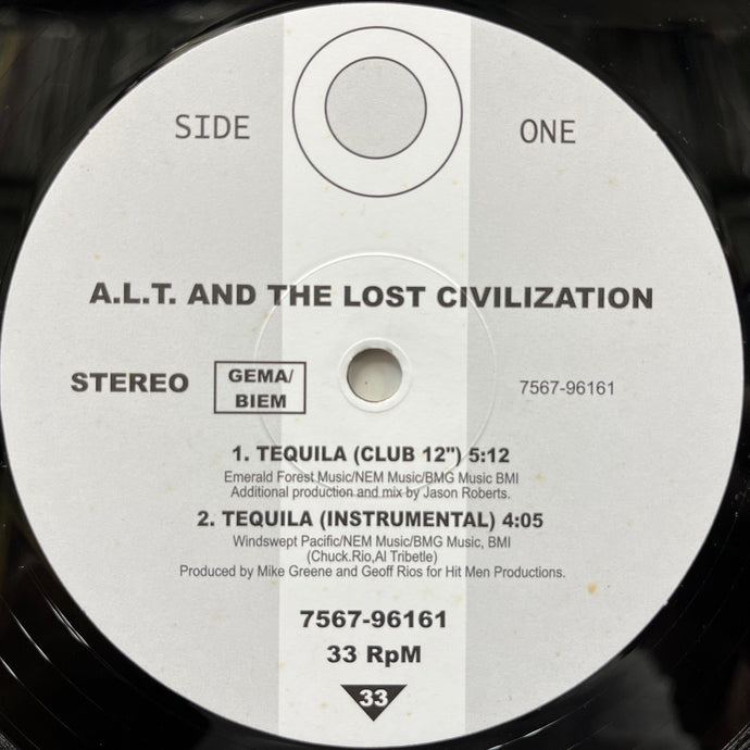 A.L.T. AND THE LOST CIVILIZATION / Tequila (Reissue, 12inch)