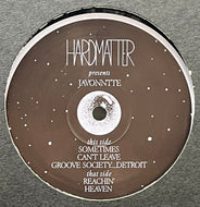JAVONNTTE / The Groove Society EP (Hardmatter – HM002, 12inch)