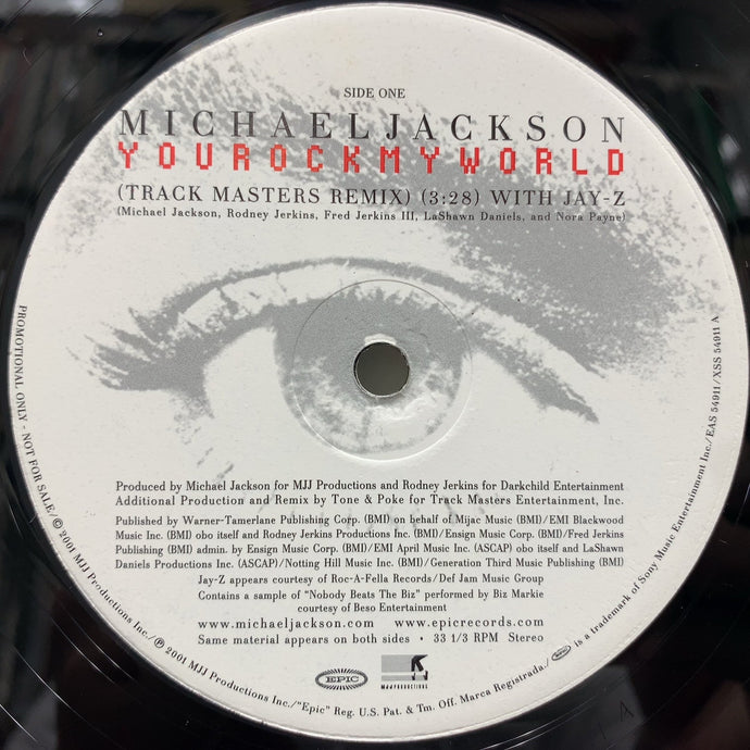 MICHAEL JACKSON / You Rock My World (Track Masters Remix) EAS 54911, Promo