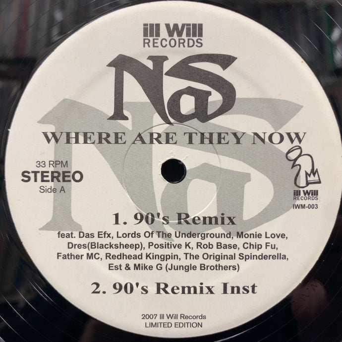 NAS / Where Are They Now (IWM-003, 12inch)