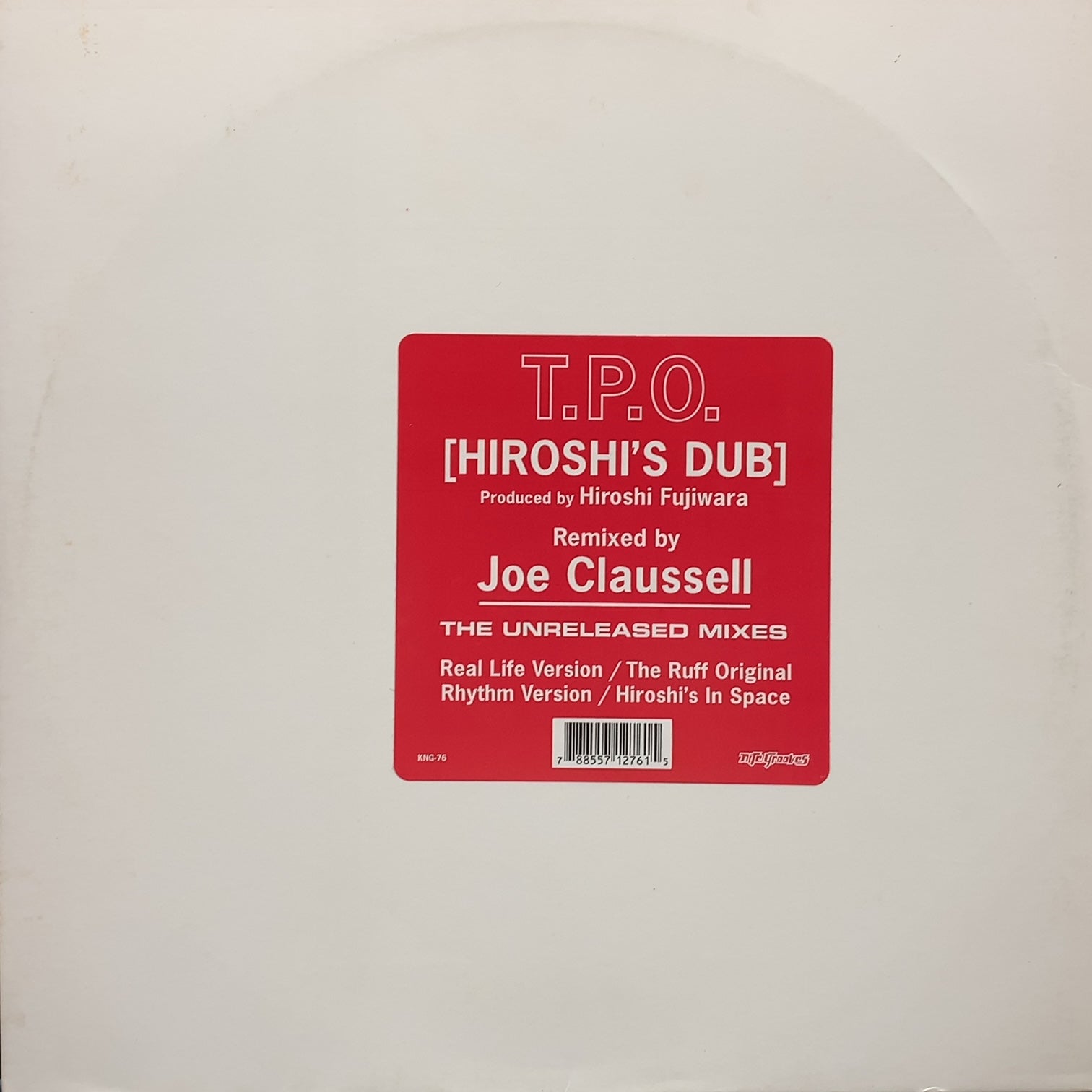 T.P.O. / Hiroshi's Dub Remixed by Joe Claussell (KNG-76, 12inch