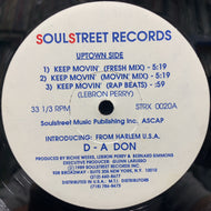 D - A DON / Keep Movin' (STRX 0020, 12inch)
