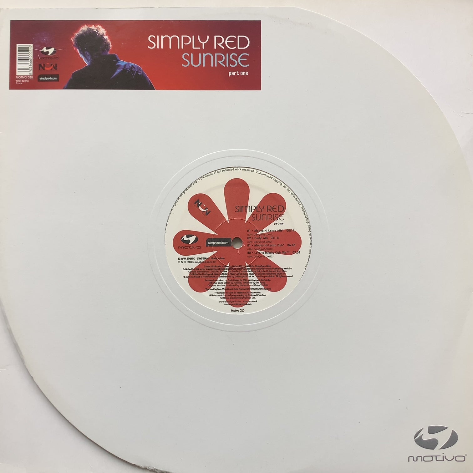 SIMPLY RED / Sunrise (Part One) Motivo 020, 12inch – TICRO MARKET