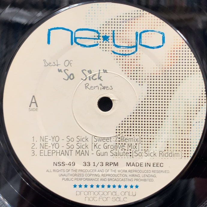 NE-YO / Best Of So Sick Remix (NSS-49, 12inch) – TICRO MARKET
