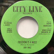 JAH I MAZ - BABA LESLIE / Freedom Is A Must / Freedom Dub (DKR-127, 7inch) Reissue