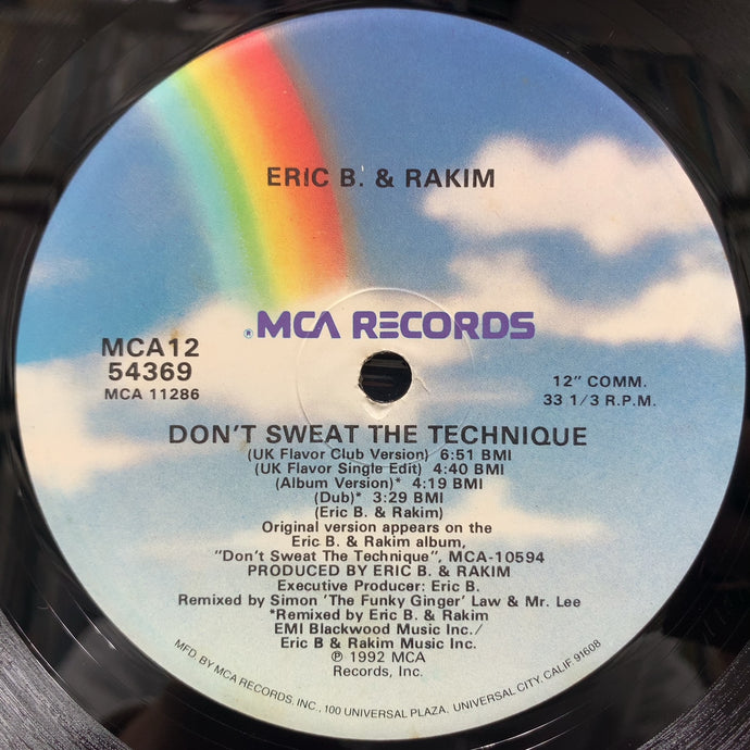 ERIC B & RAKIM / Don't Sweat The Technique (Reissue, 12inch)