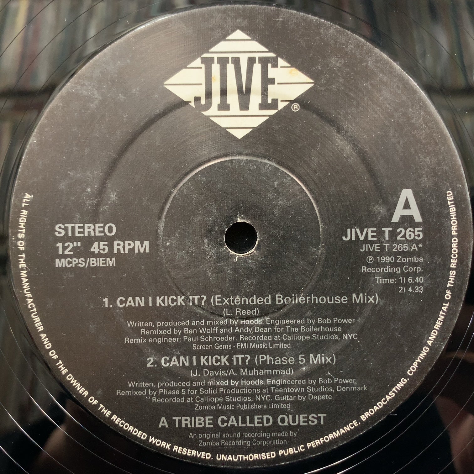 A TRIBE CALLED QUEST / Can I Kick It? (JIVE T 265, 12inch) – TICRO