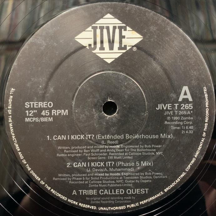 A TRIBE CALLED QUEST / Can I Kick It? (JIVE T 265, 12inch) – TICRO