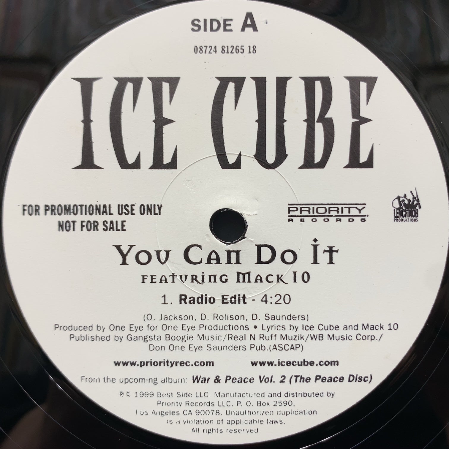 ICE CUBE/YOU CAN DO IT 12インチレコード ICE CUBE / You Can Do It (Reissue, 12inch) – TICRO MARKET
