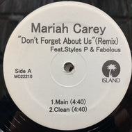MARIAH CAREY / Don't Forget About Us (Remix) MC22210, 12inch