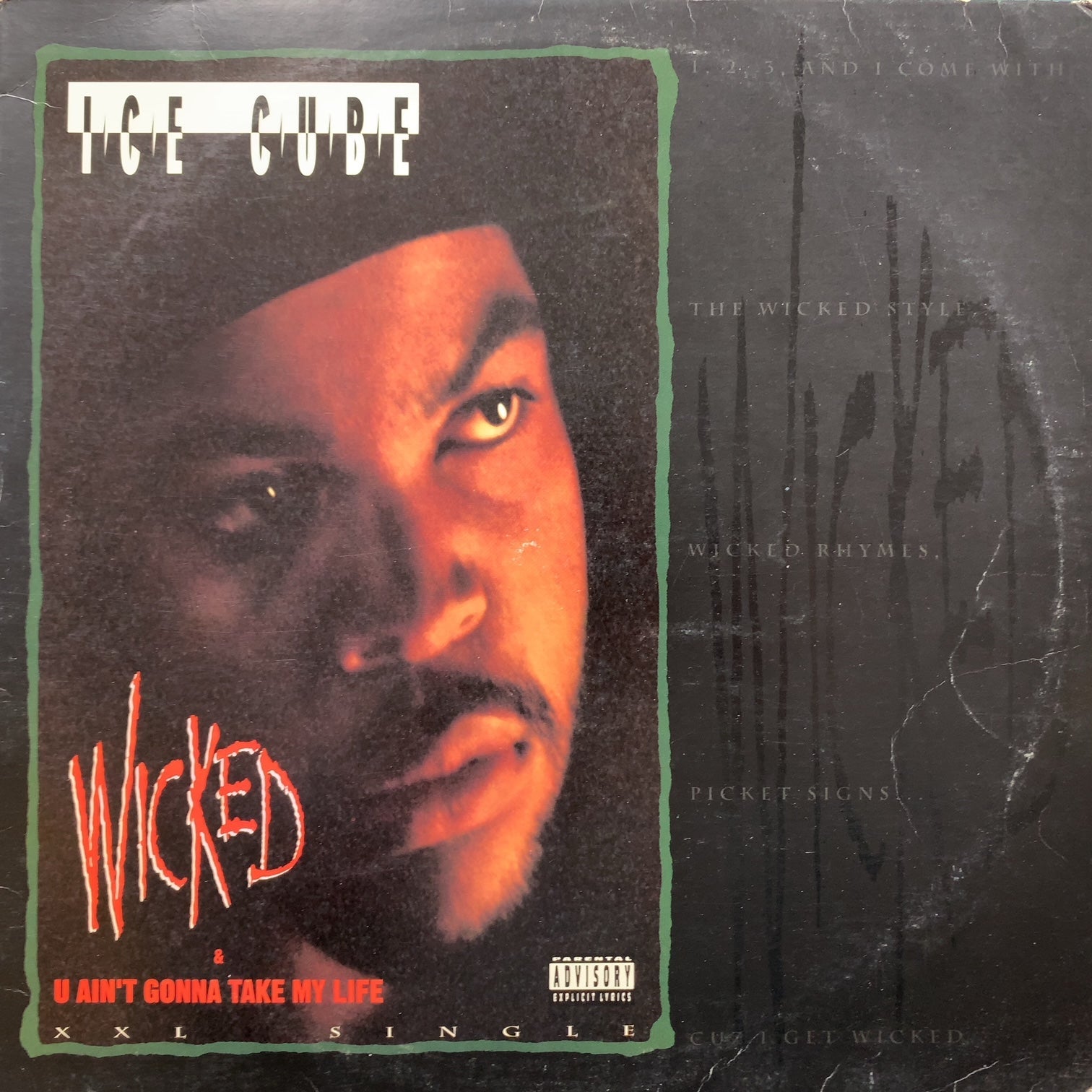 USオリジナルICE CUBE レコード ICE CUBE / Wicked / U Ain't Gonna Take My Life (PVL 53813, 12inch