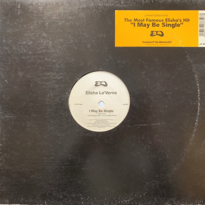 Elisha La’Verne / I May Be Single レコードLp ELISHA LA'VERNE / I May Be Single (RR12-017, 12inch) – TICRO