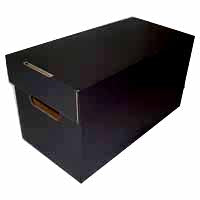 7INCH BOX シングル EP用 レコード BOX / ダンボール 収納BOX (BLACK) 送料別途1300〜3100円 