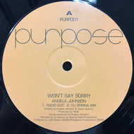 ANGELA JOHNSON / WON'T SAY SORRY