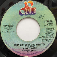 BARRY WHITE / WHAT AM I GONNA DO WITH ME