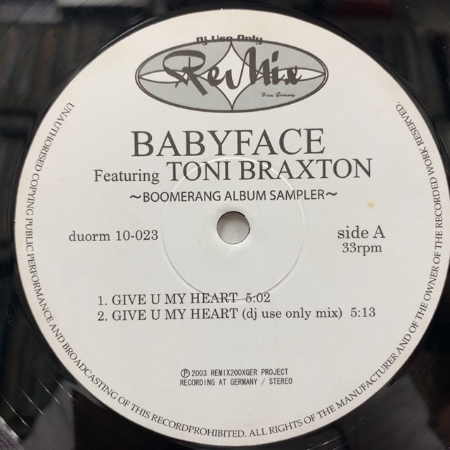 BABYFACE feat TONY BRAXTON / GIVE U MY HEART – TICRO MARKET