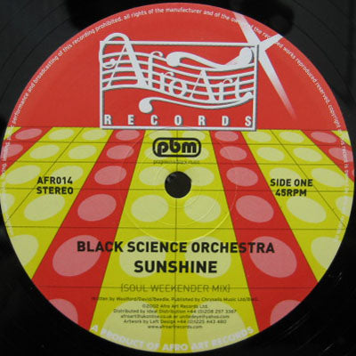 BLACK SCIENCE ORCHESTRA / SUNSHINE