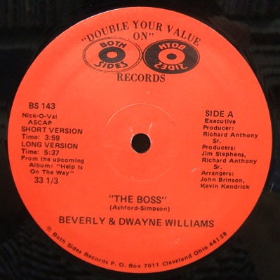 BEVERLY & DWAYNE WILLIAMS / THE BOSS