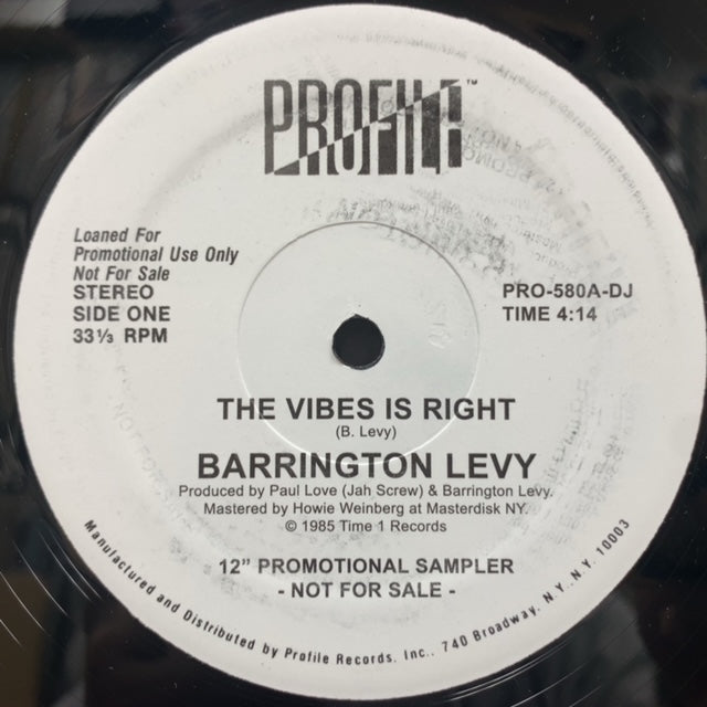 BARRINGTON LEVY / THE VIBES IS RIGHT