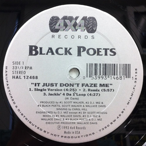 洋楽 Black Poets - It Just Don't Faze Me BLACK POETS / IT JUST DON'T FAZE ME – TICRO MARKET