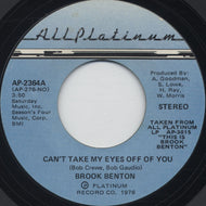 BROOK BENTON / CAN'T TAKE MY EYES OFF OF YOU / WEEKEND